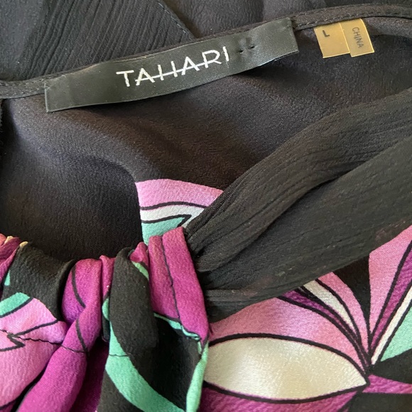 Tahari Peacock Halter Swing Blouse 100% Silk - Picture 7 of 10